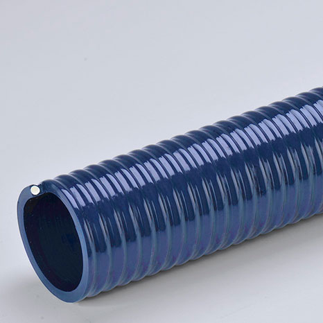 Tubo spiralato colore blu scuro con spirale color avorio