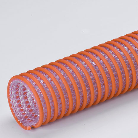 Tubo flessibile con spirale arancione
