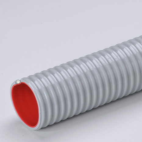Tubo in PVC di colore grigio chiaro con sottostrato in TPU 