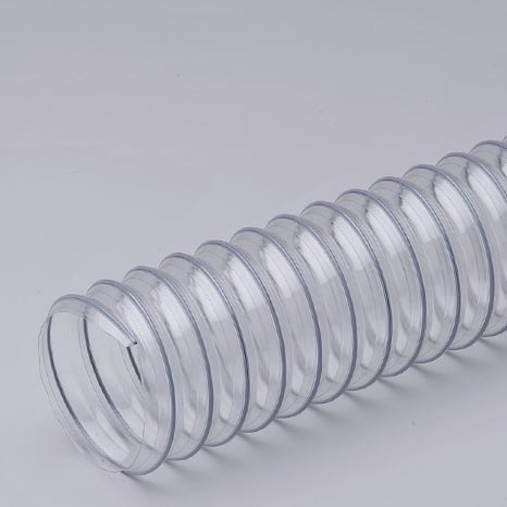 Tubo trasparente con spirale ricoperta di TPU color grigio