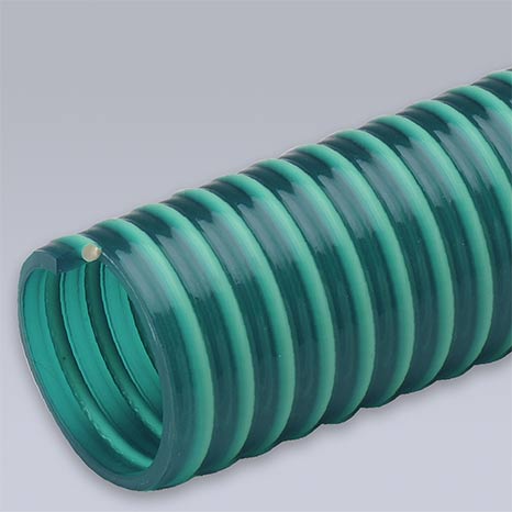 Tubo spiralato verde trasparente